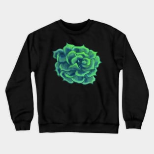 Cute Watercolor Digital Succulent Plant Sticker Crewneck Sweatshirt